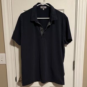 Express Men's Dark Polo Shirt. Navy. Size XL